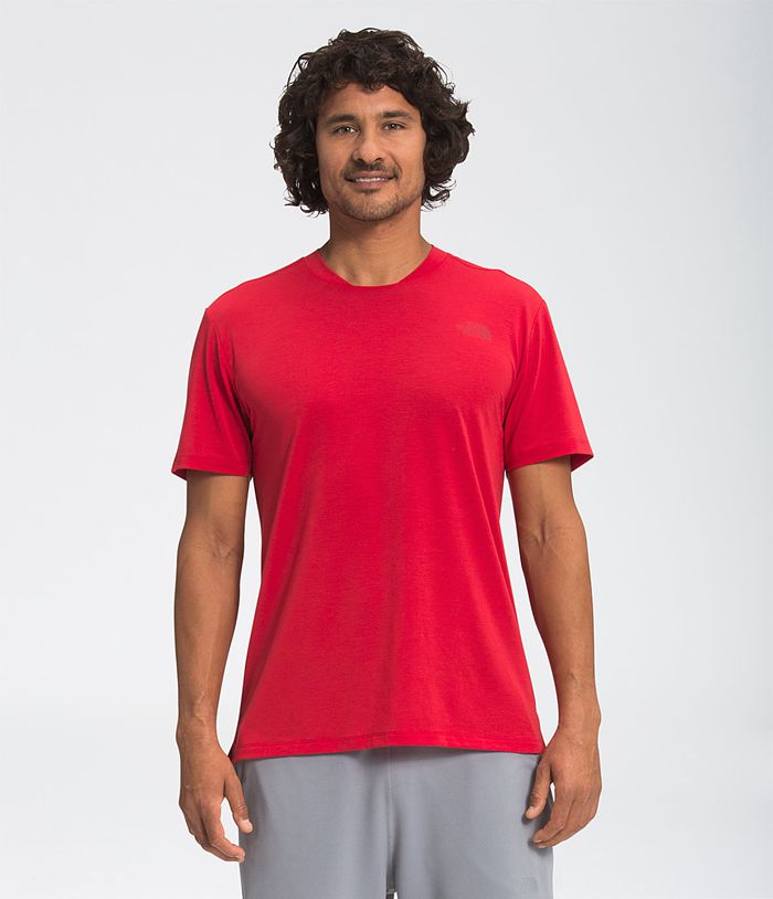 The North Face T-Shirts Wander Short Sleeve Red - Mens - Thailand LIXNR-7625